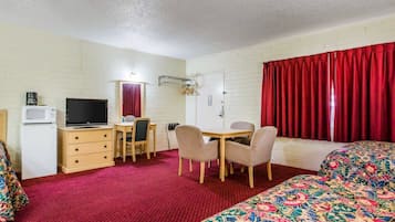Individually furnished, desk, laptop workspace, blackout curtains