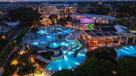 Front of property - evening/night. Limak Atlantis De Luxe Hotel & Resort - All Inclusive