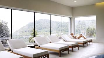 Indoor pool, outdoor pool, open 8:00 AM to 8:00 PM, pool umbrellas