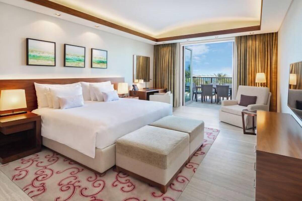 Premium bedding, down comforters, memory foam beds, minibar