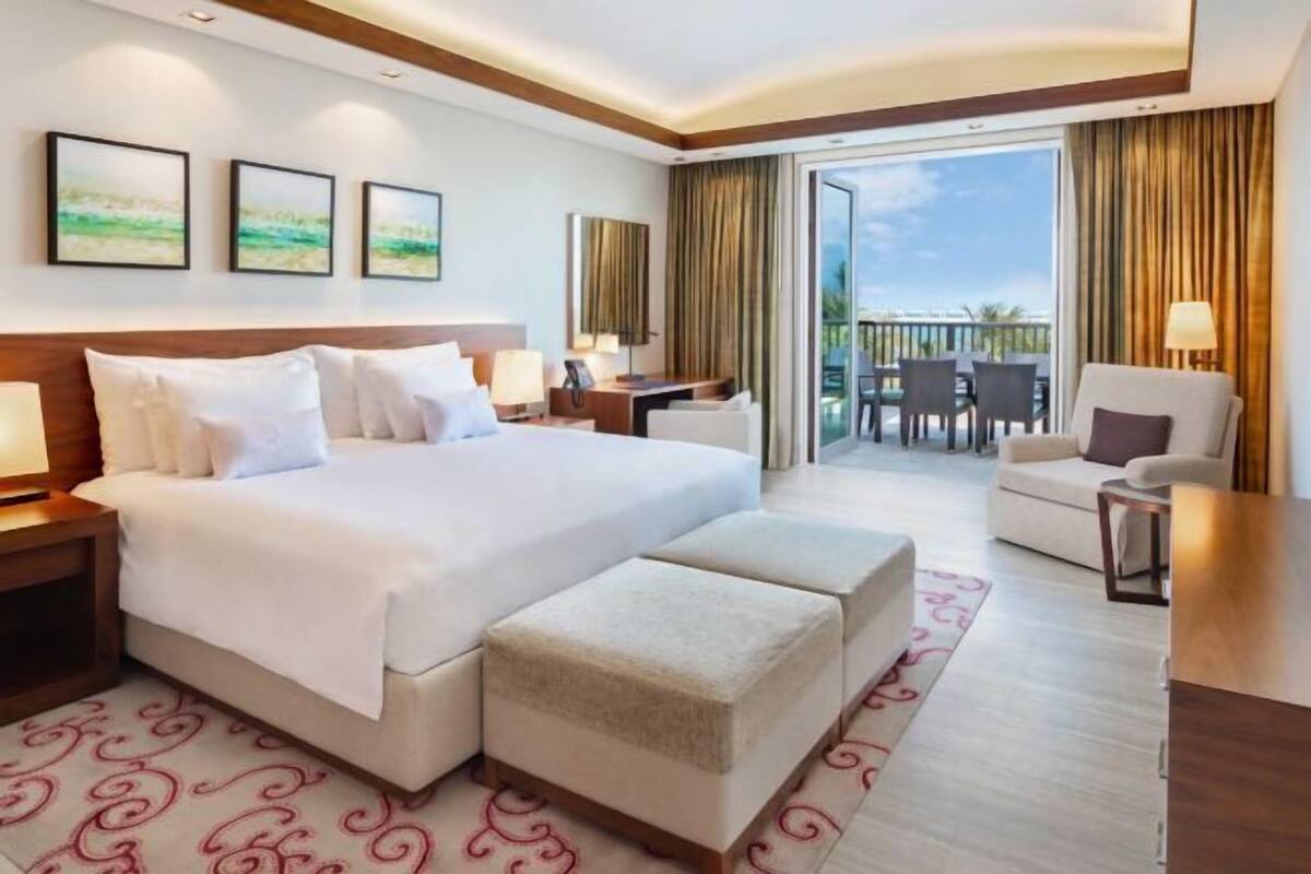 Premium bedding, down comforters, memory foam beds, minibar