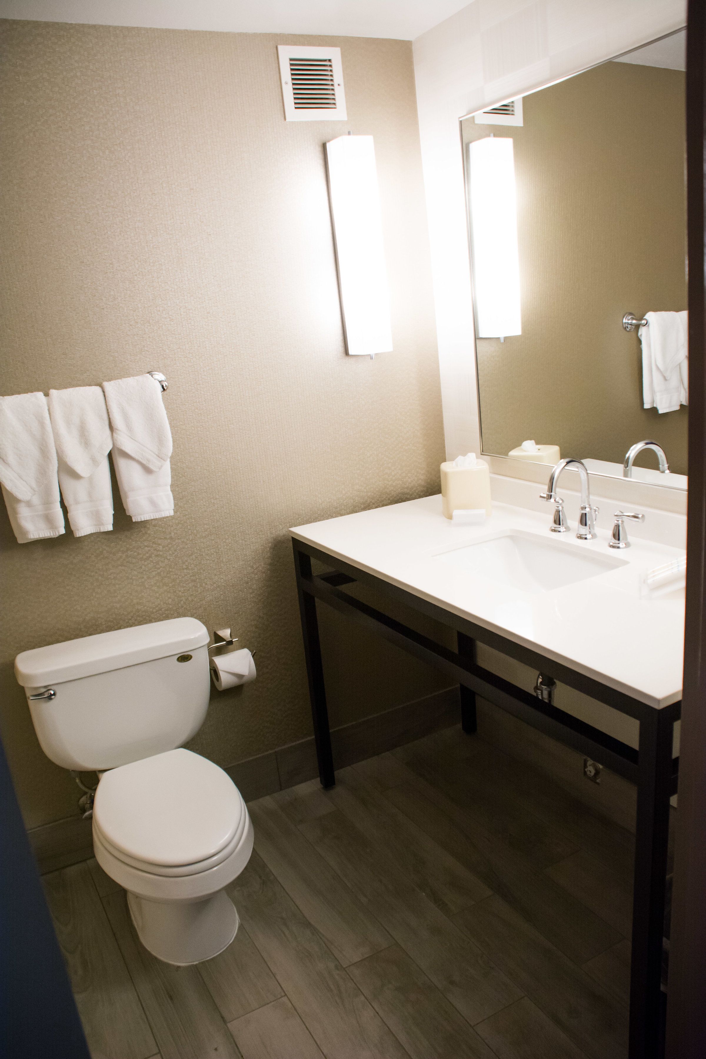 one king bed, accessible | bathroom | hair dryer, towels