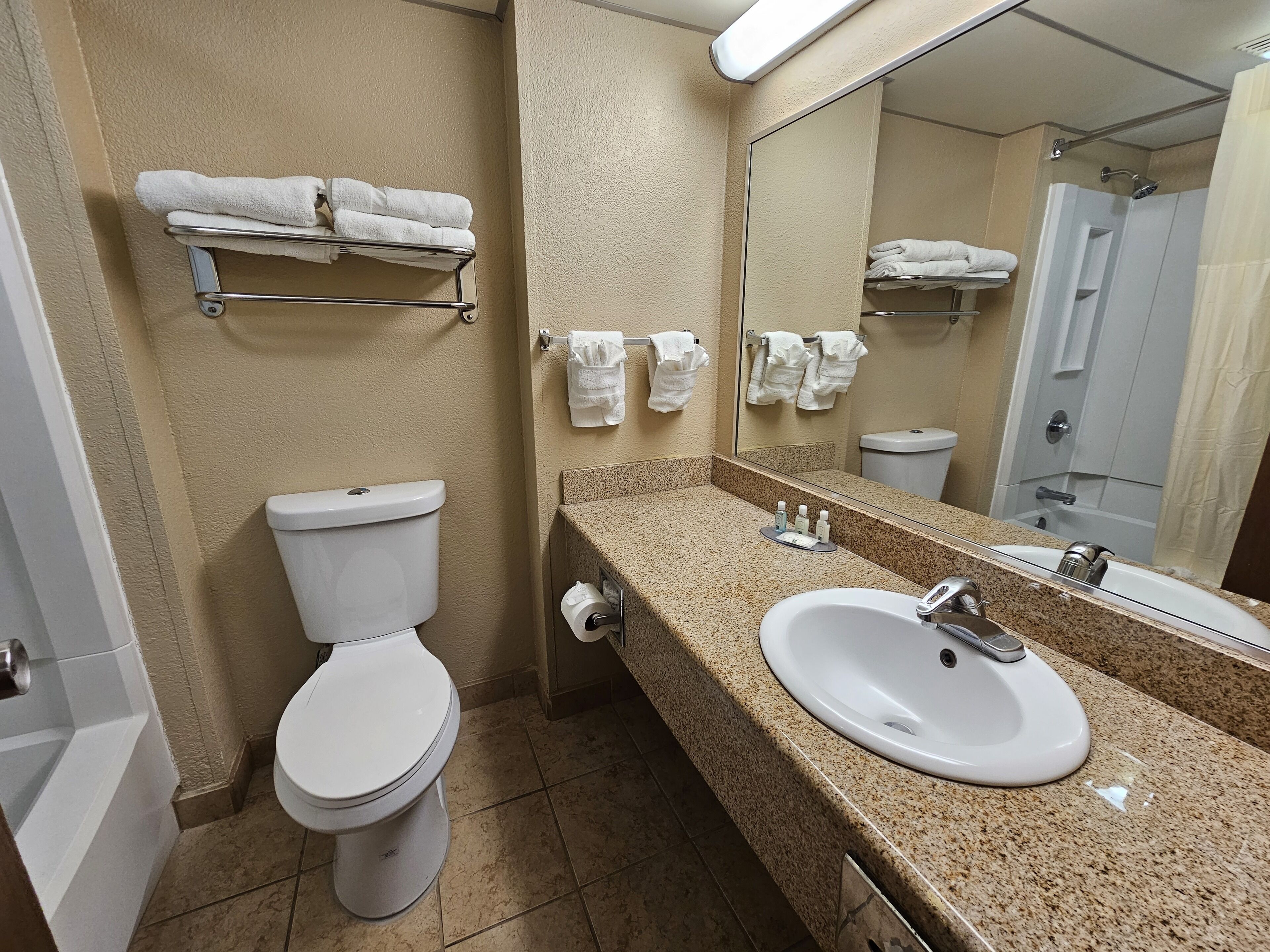 客房, 1 张特大床 | 浴室 | 浴缸、吹风机、毛巾