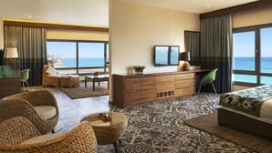 Panoramic Suite | Sengetøy i egyptisk bomull, dundyner, senger med overmadrass og minibar