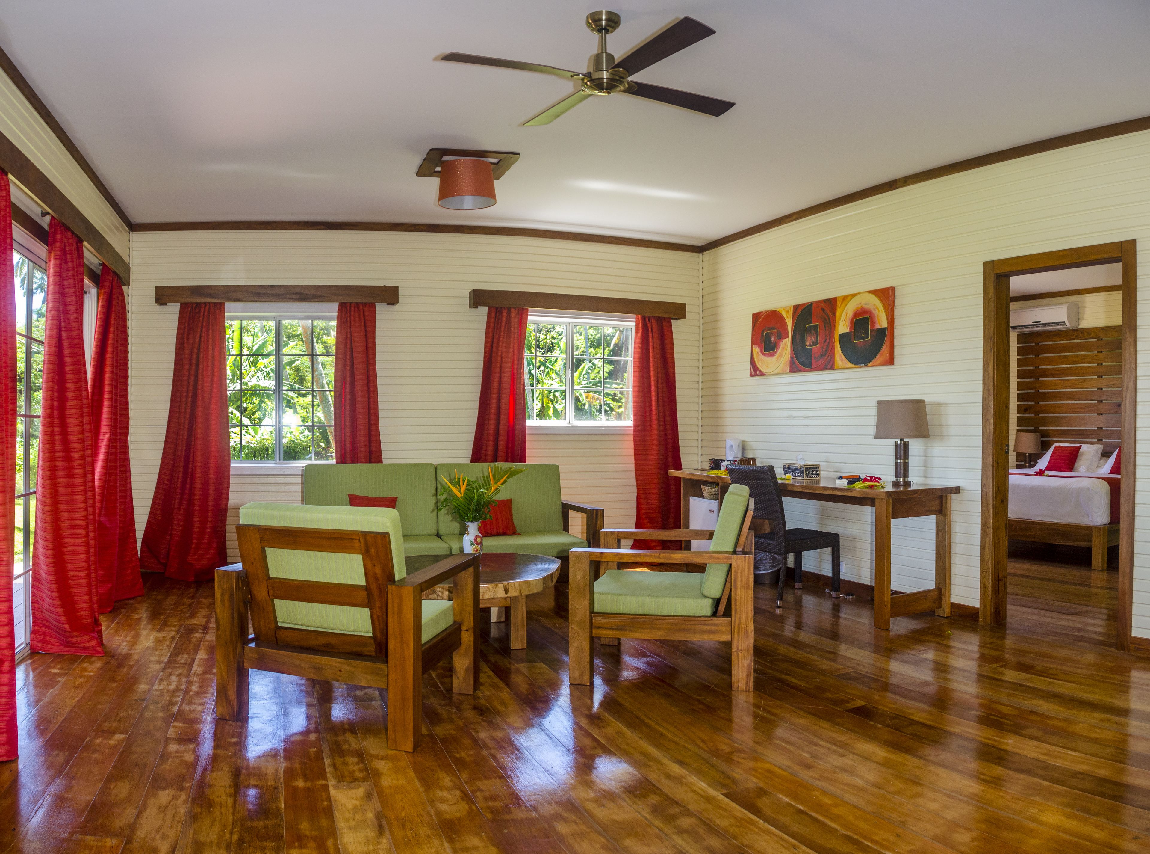 two bedroom ocean view suite | living room
