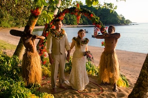 Outdoor wedding area