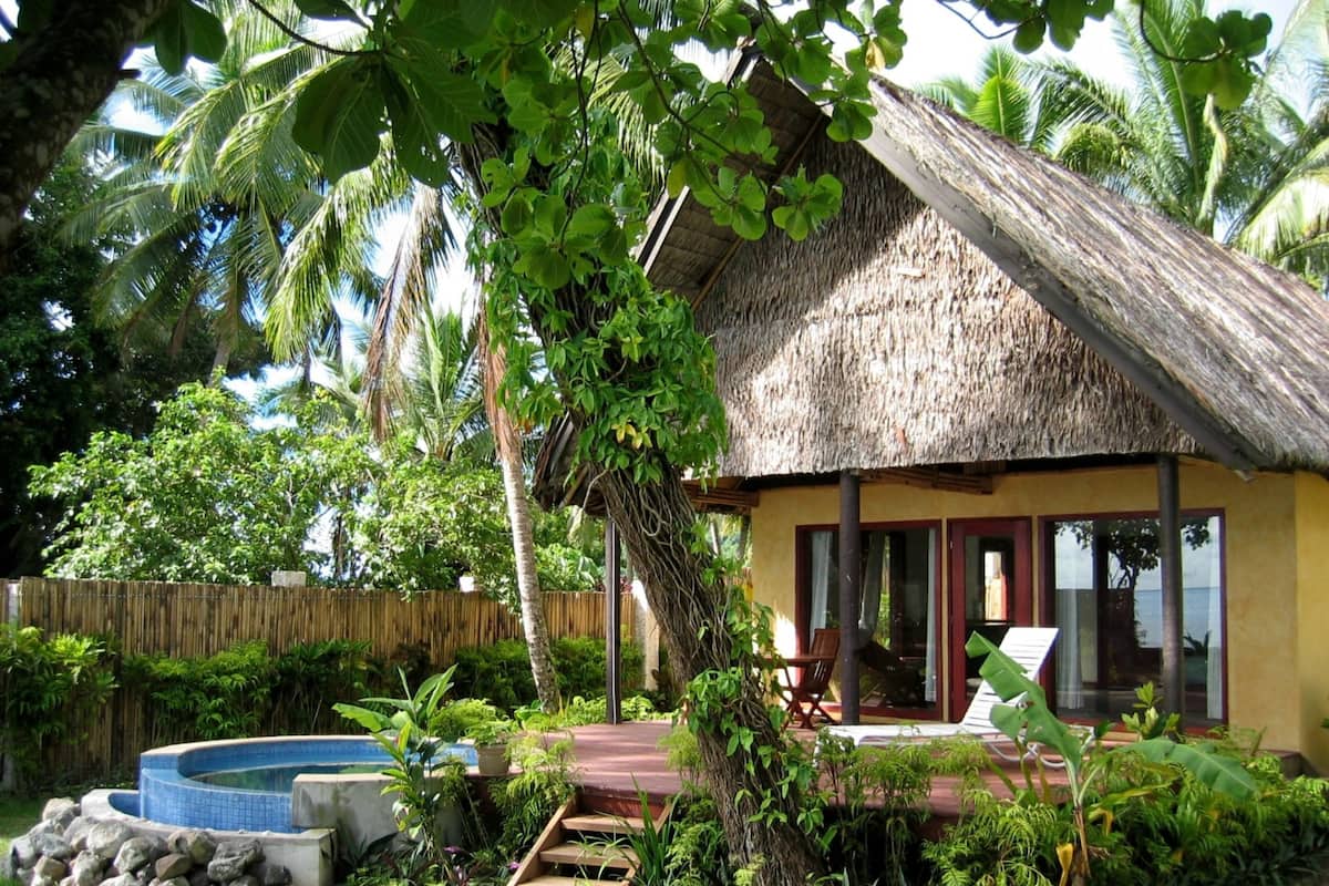 Deluxe villa, Meerdere bedden, privézwembad | Uitzicht vanuit de kamer