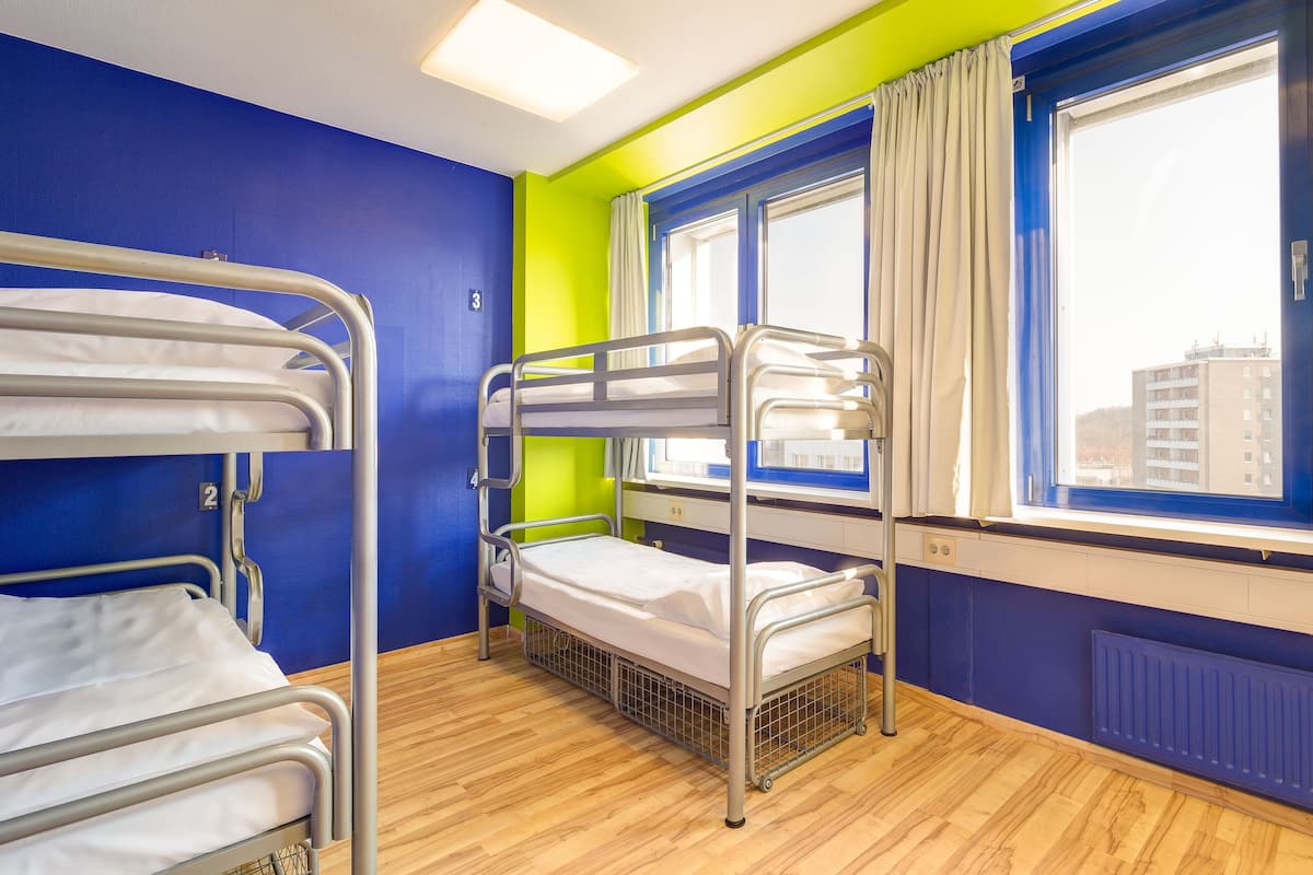 Blackout drapes, WiFi (free), bed sheets