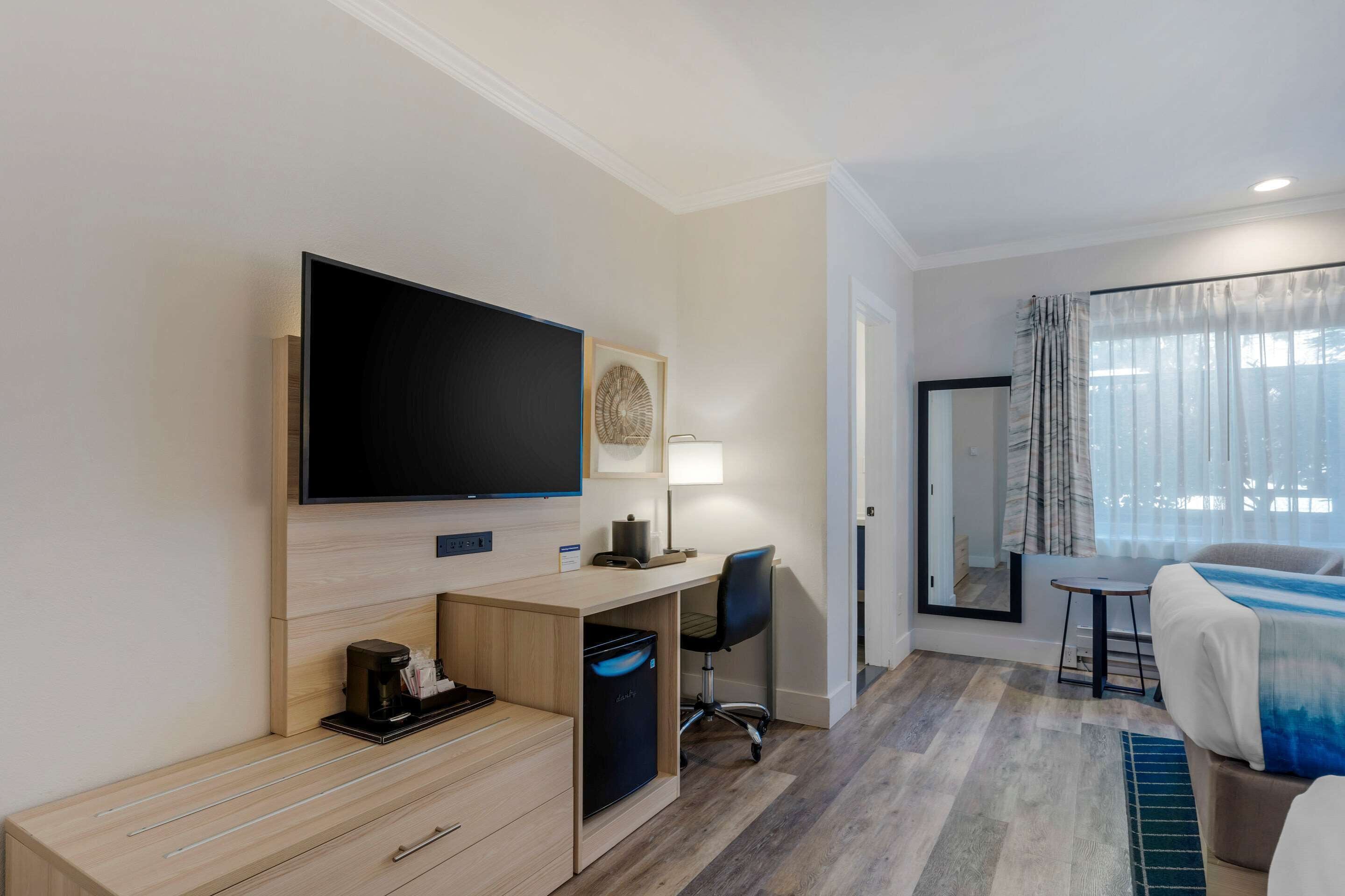 room, 2 queen beds, non smoking | in-room safe, desk, laptop workspace, blackout curtains