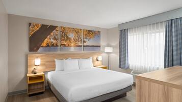 Sviitti, 1 suuri parisänky, tupakointi kielletty | Yksilöllisesti kalustettu, työpöytä, silitysrauta/-lauta, ilmainen Wi-Fi