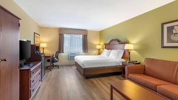 Standard Room, 1 King Bed, Non Smoking, Refrigerator | Premium bedding, desk, laptop workspace, blackout drapes
