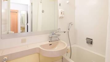 Shower, free toiletries, hair dryer, slippers