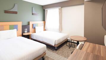 Habitación, 2 camas individuales, para no fumadores | Ropa de cama de alta calidad y escritorio