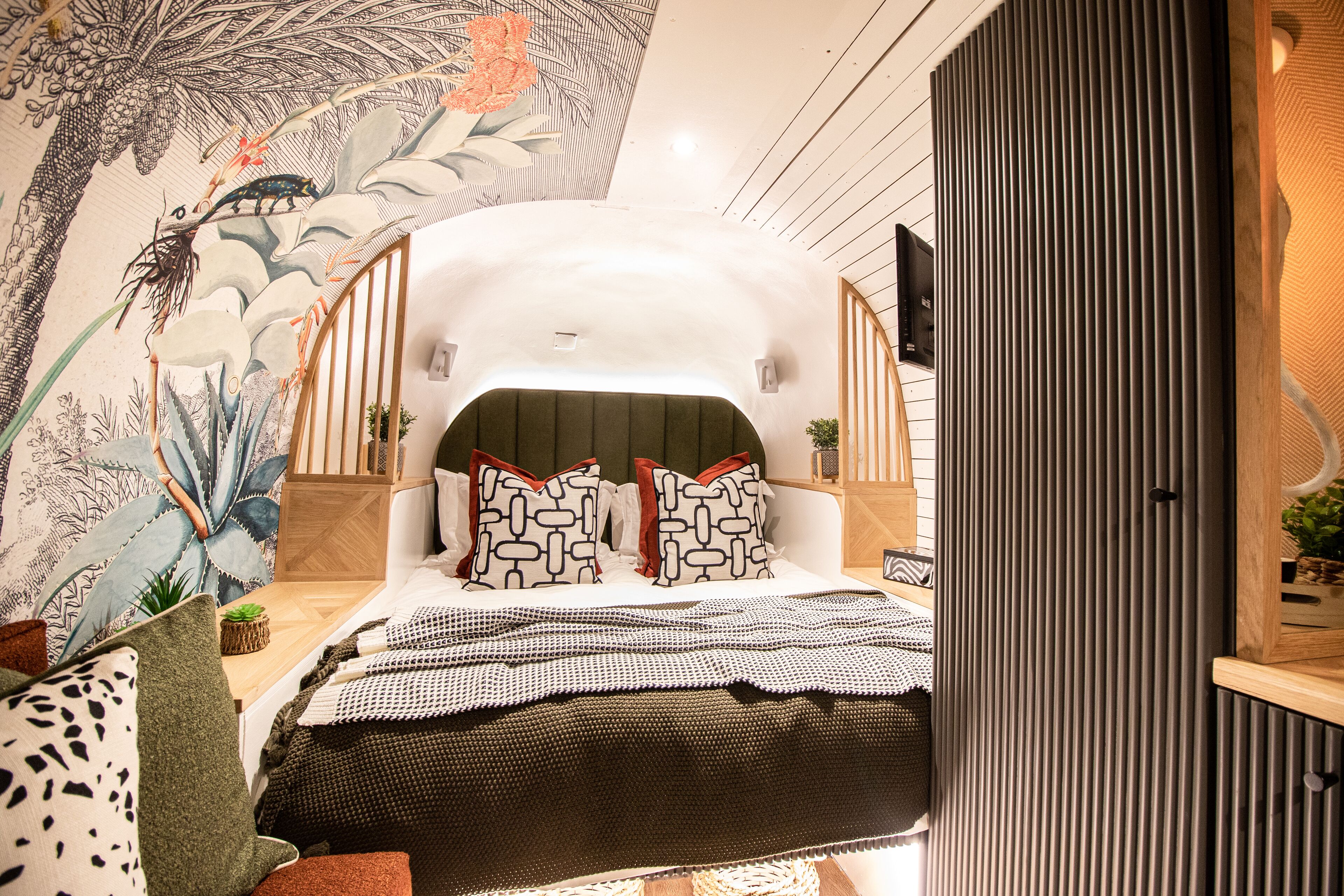 airstream trailer | premium bedding, minibar, in-room safe, desk