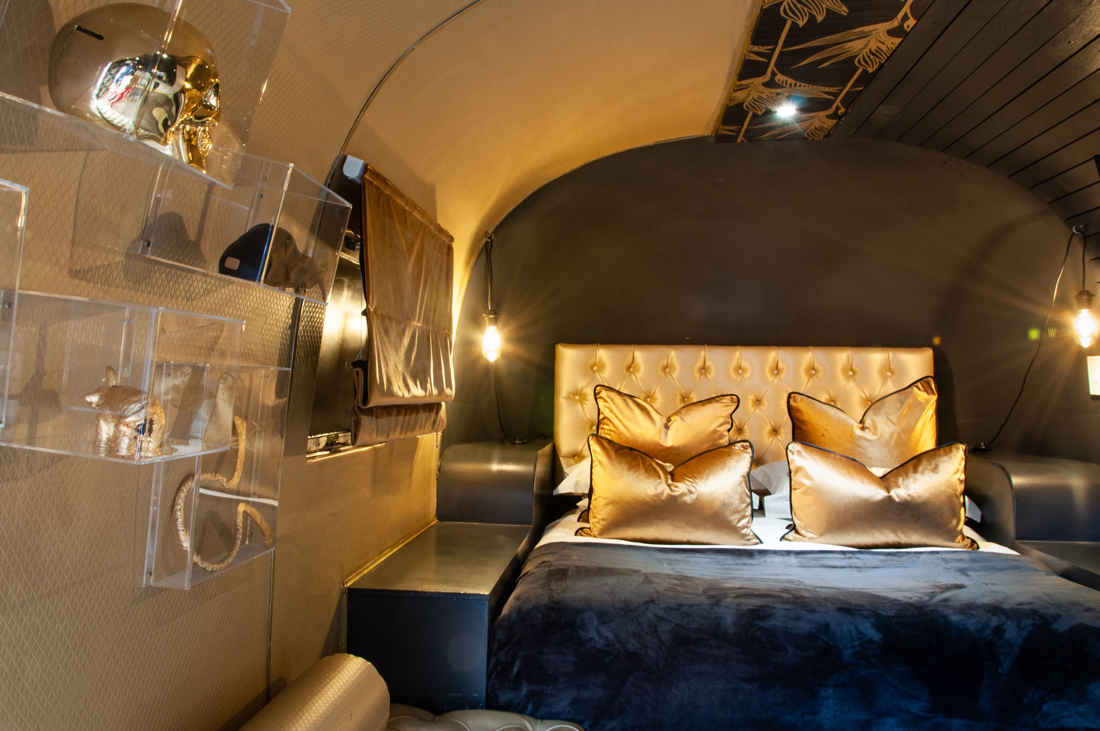 airstream trailer | premium bedding, minibar, in-room safe, desk
