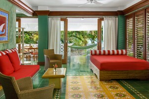 Suite, 1 Bedroom, Ocean View | Living room | Plasma TV, DVD player