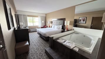 Premium bedding, desk, blackout curtains, iron/ironing board