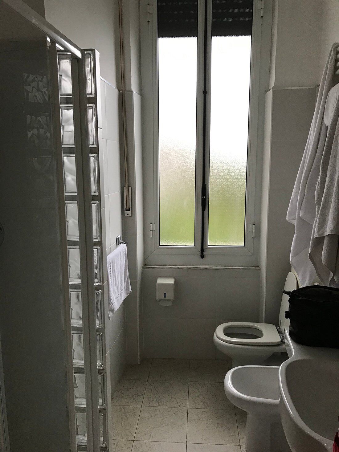 free toiletries, hair dryer, slippers, towels