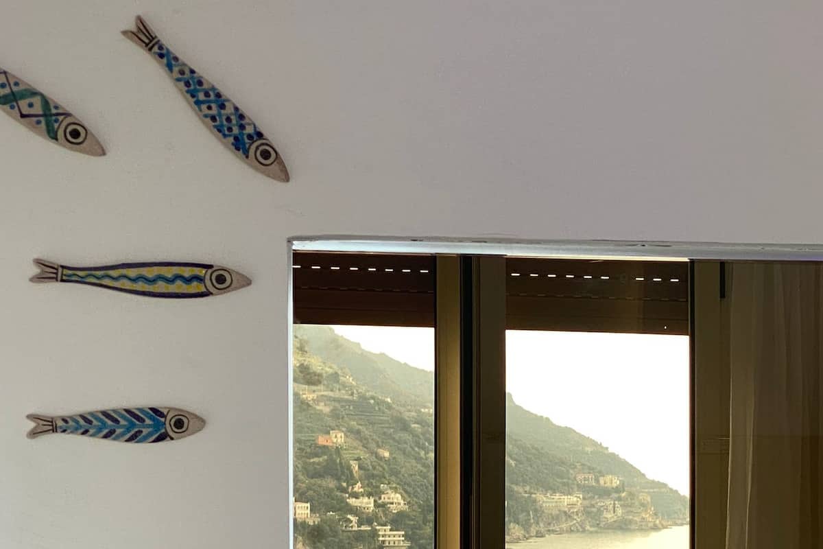 Camera Matrimoniale, vista mare | Een kluis op de kamer, verduisterende gordijnen, gratis wifi