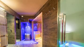 Stroll down this serene hallway to a relaxing spa experience.