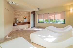 Salas de tratamientos para parejas, sauna, baño turco/hammam, masajes