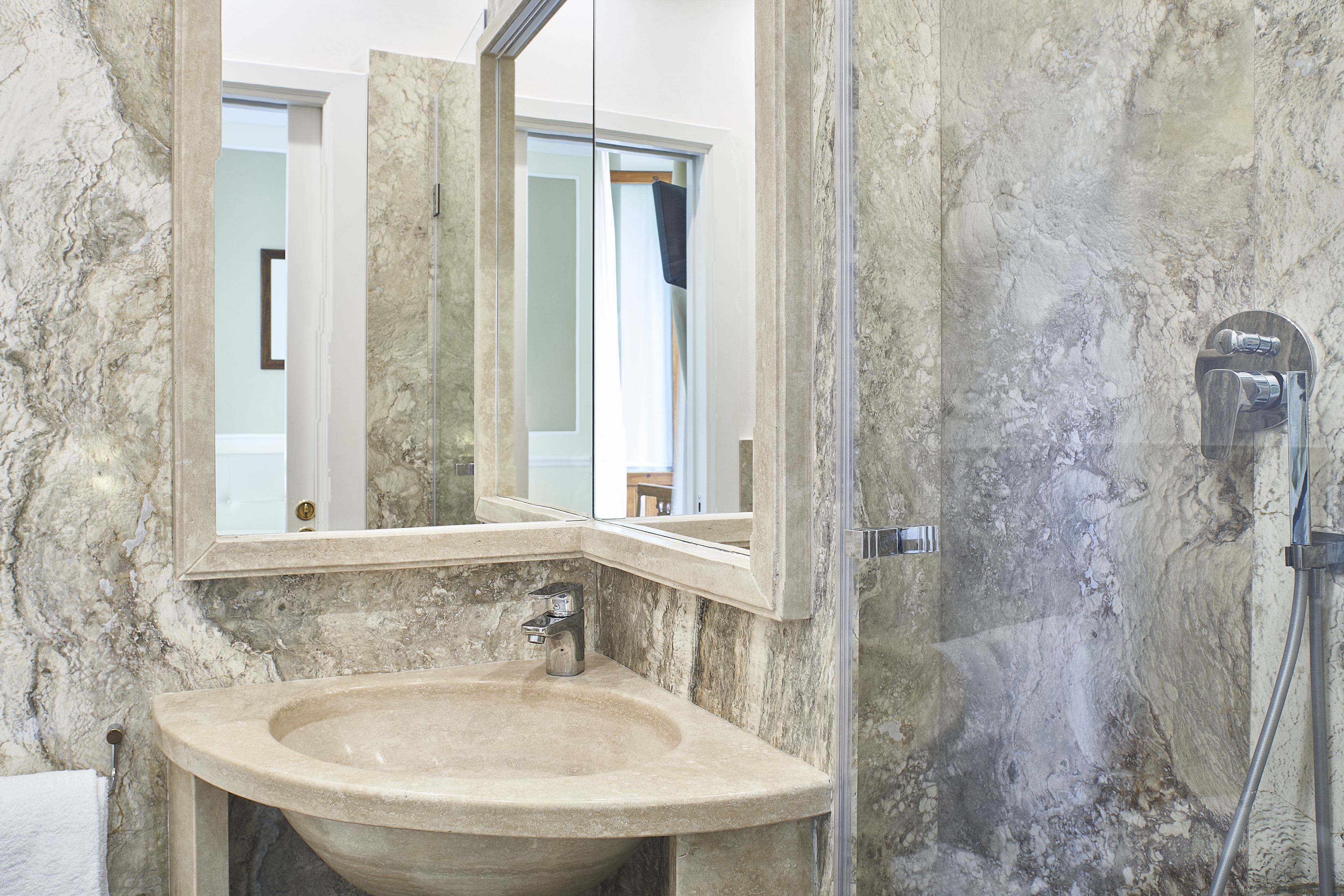 free toiletries, hair dryer, bidet, towels