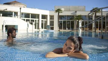 Relax by the pool at Helvetia, where a clear blue pool awaits.