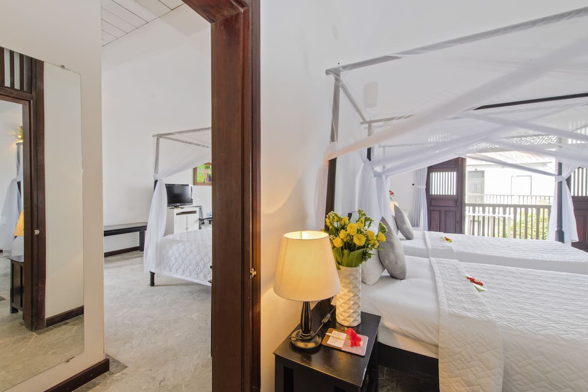 Habitación Deluxe, 2 habitaciones, habitaciones conectadas | 1 habitación, ropa de cama de alta calidad y camas con efecto memoria