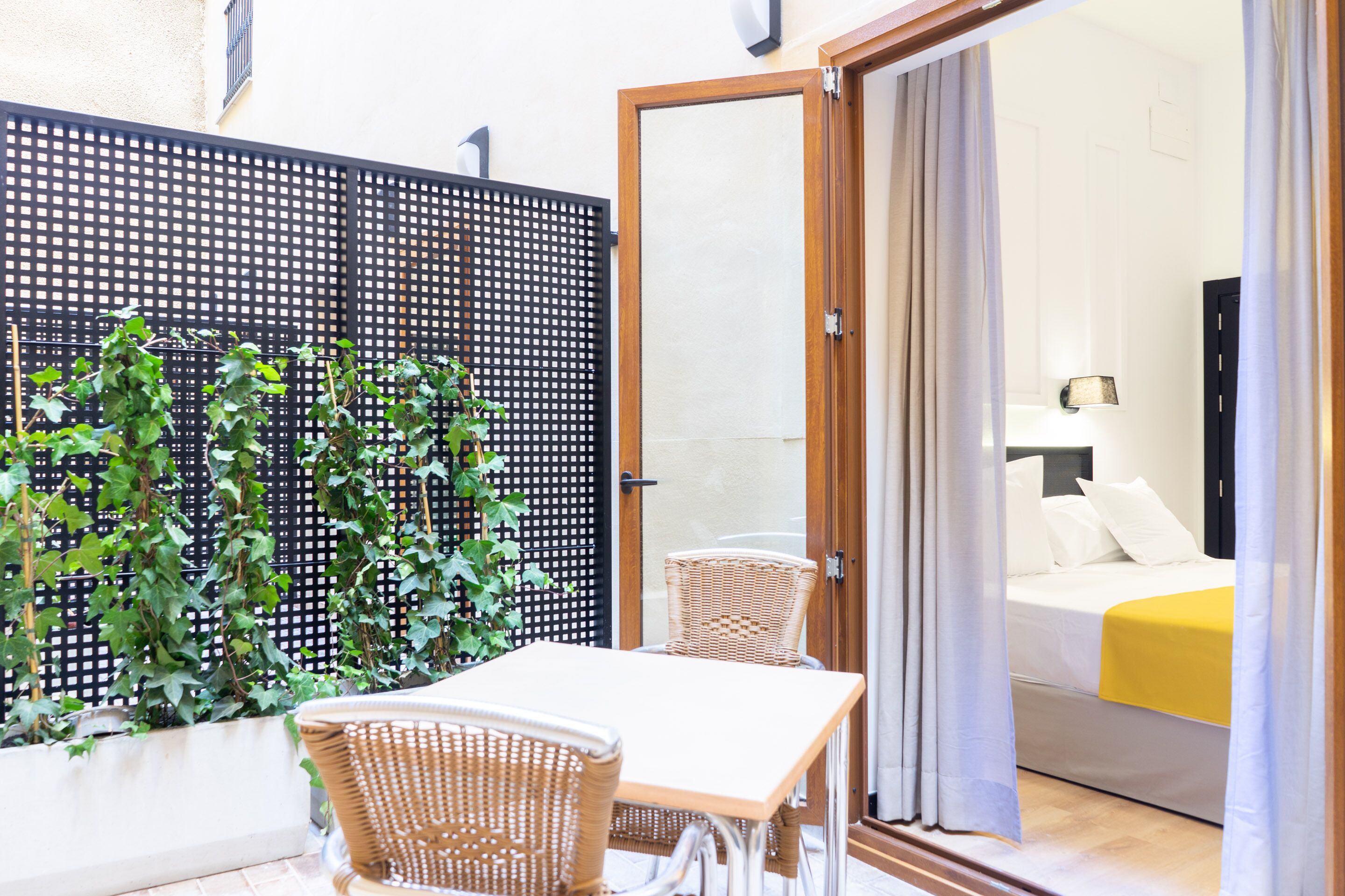 double or twin room, patio, ground floor (chic room) | courtyard view