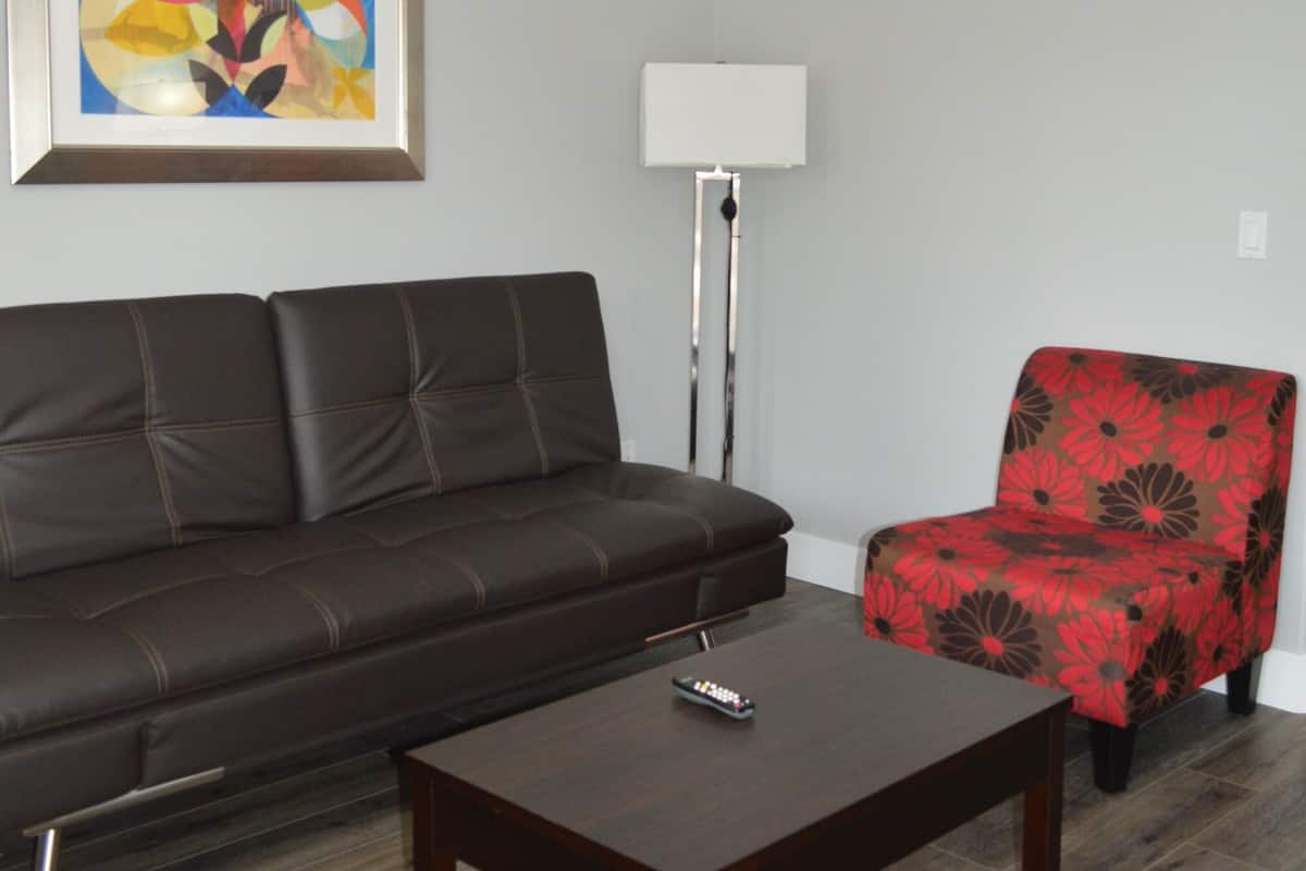 Suite, 1 King Bed, Non Smoking | Living area | TV