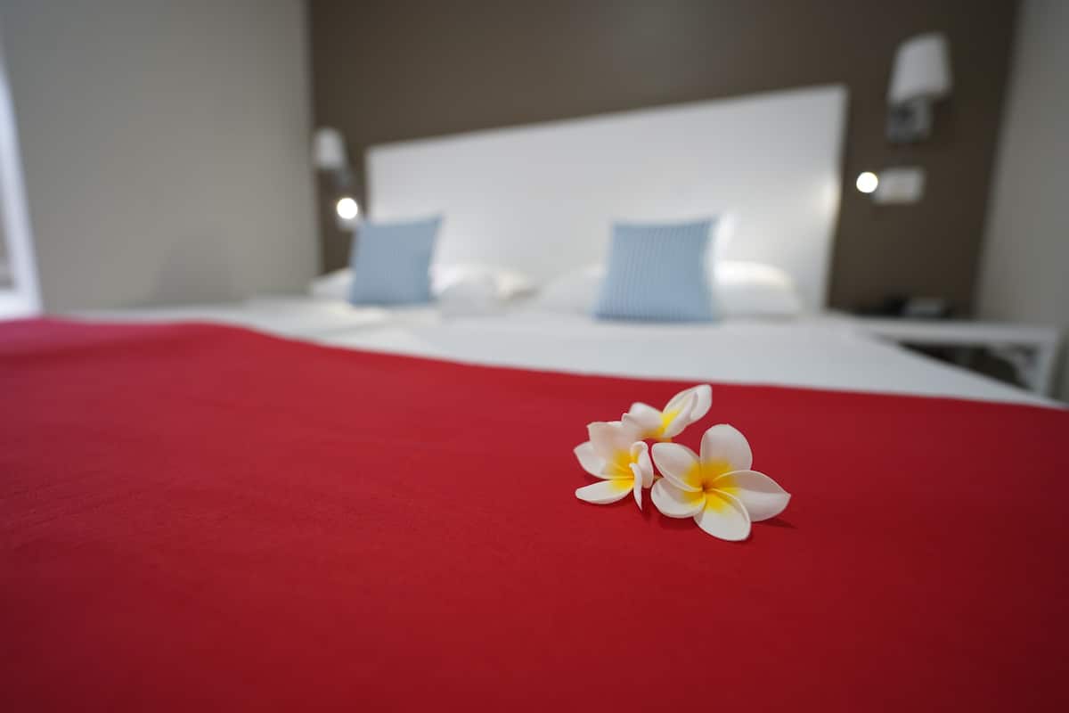 Chambre Familiale, vue jardin | 1 chambre, coffres-forts dans les chambres, Wi-Fi gratuit, draps fournis