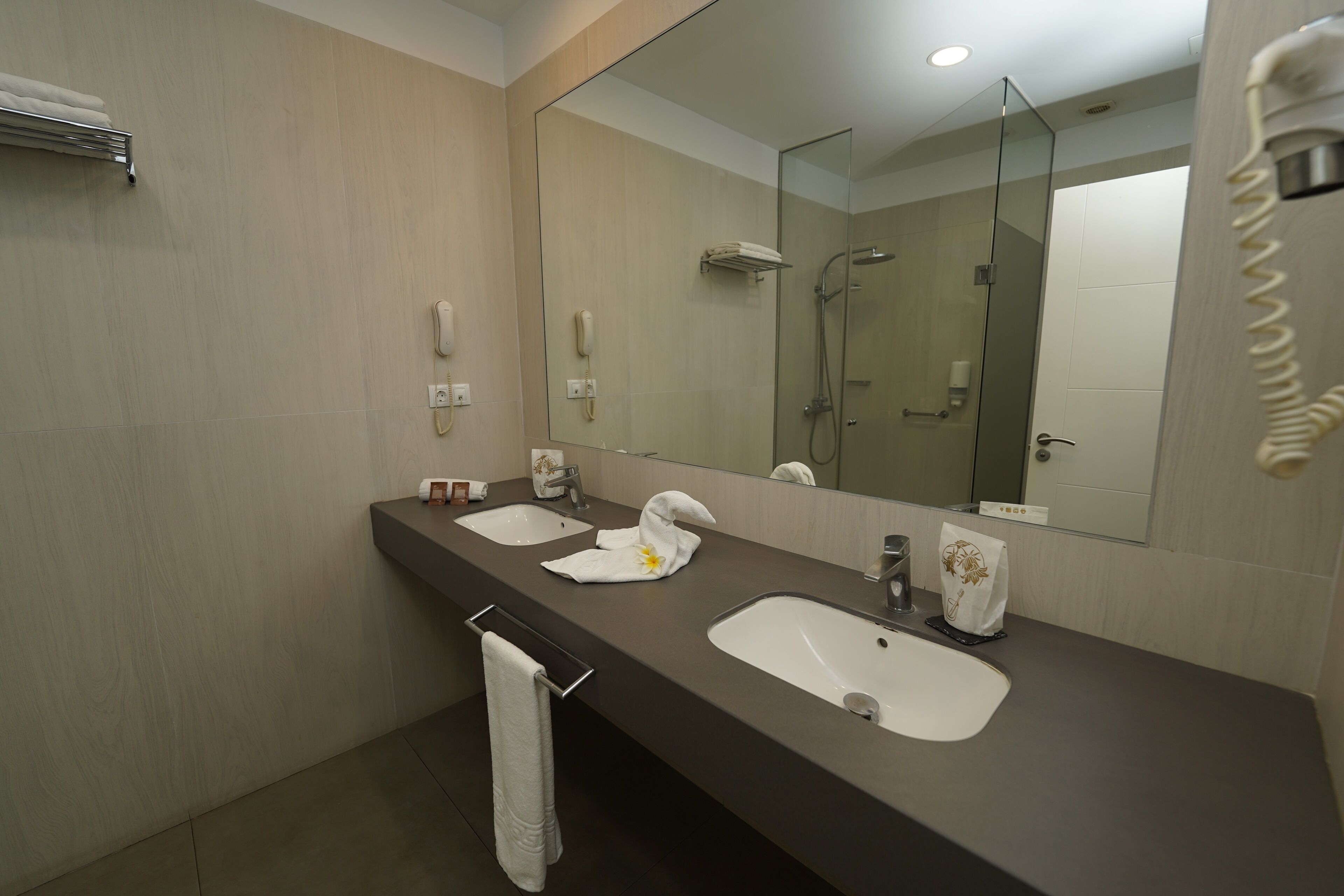 superior room, pool view | bathroom | free toiletries, hair dryer, towels, soap