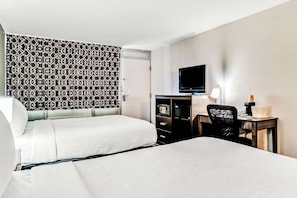 Room, 2 Double Beds, Non Smoking | Desk, iron/ironing board, free WiFi