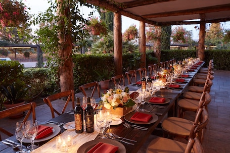 Breakfast, lunch and dinner served. South Coast Winery Resort and Spa