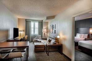 In-room safe, desk, laptop workspace, blackout drapes