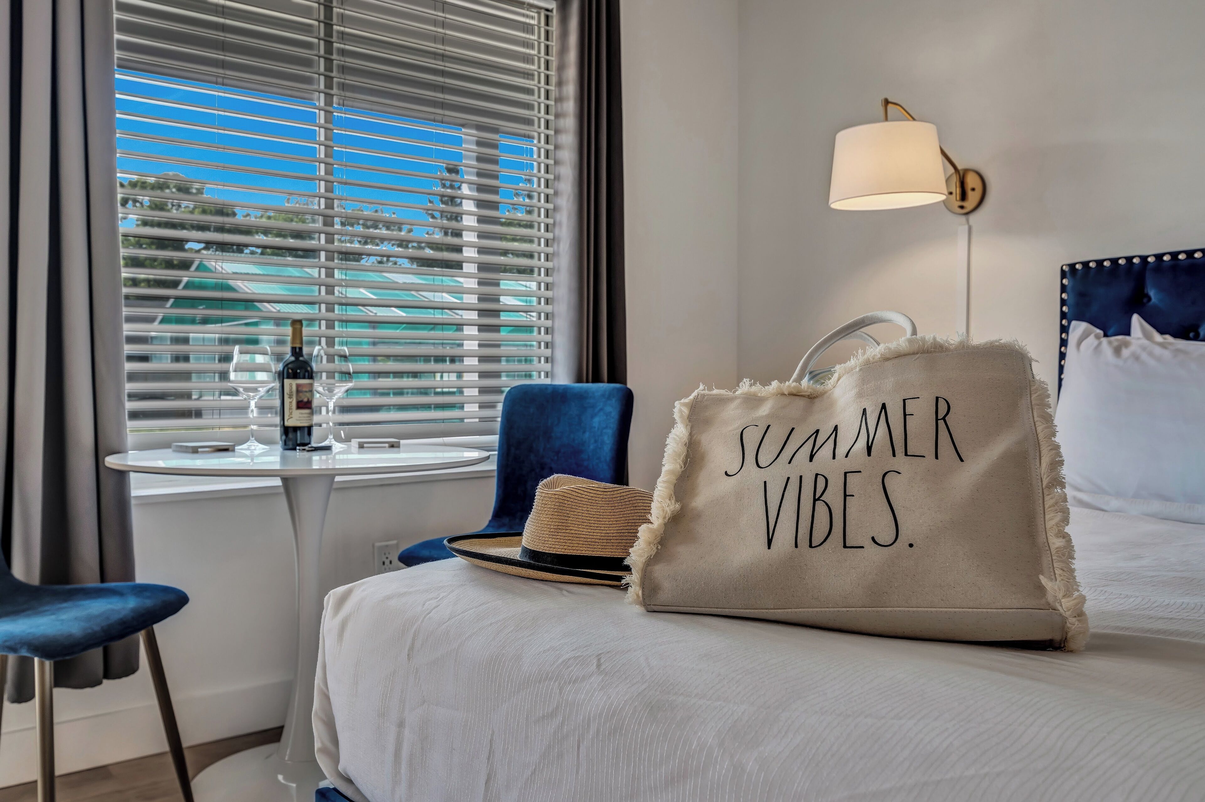 Blackout curtains, free WiFi, bed sheets