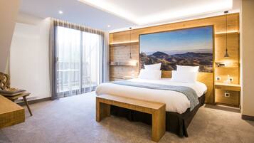 Ropa de cama de alta calidad y minibar