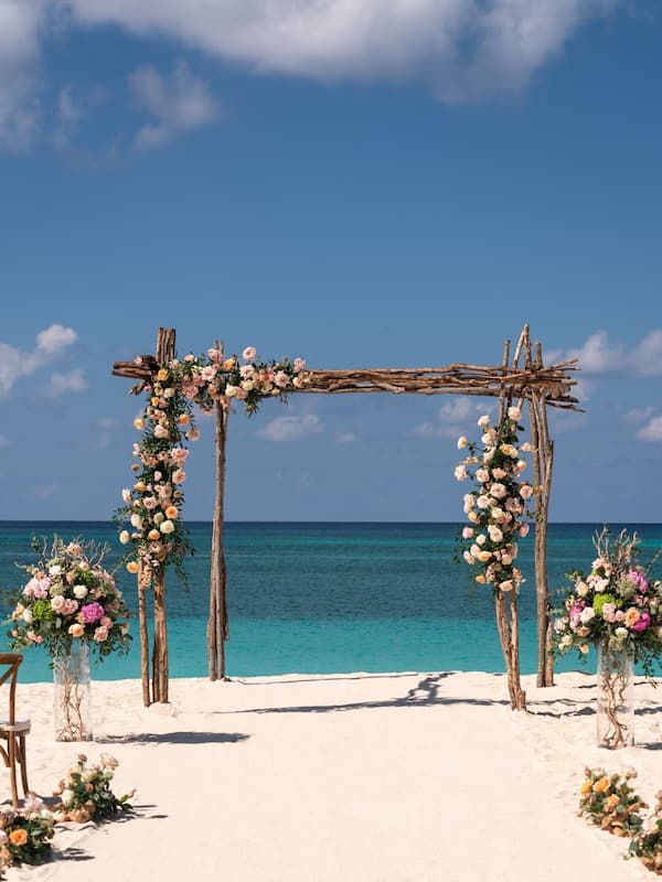 Outdoor wedding area