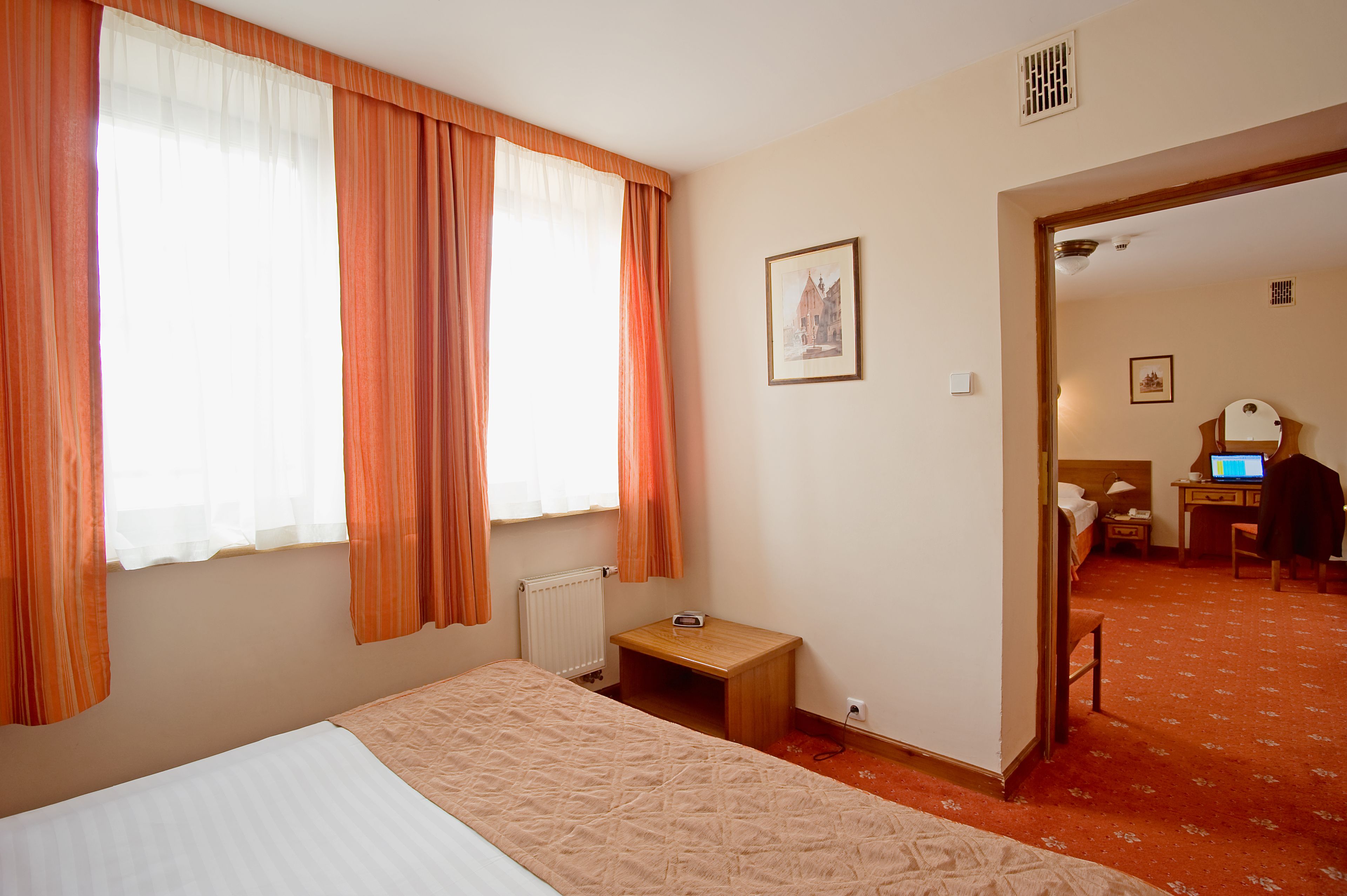 hypo-allergenic bedding, blackout curtains, free wifi, bed sheets