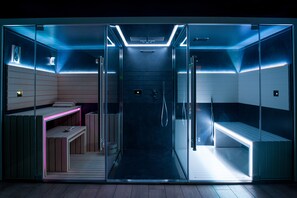 Sauna, hot tub, steam room, body treatments, body wraps, body scrubs