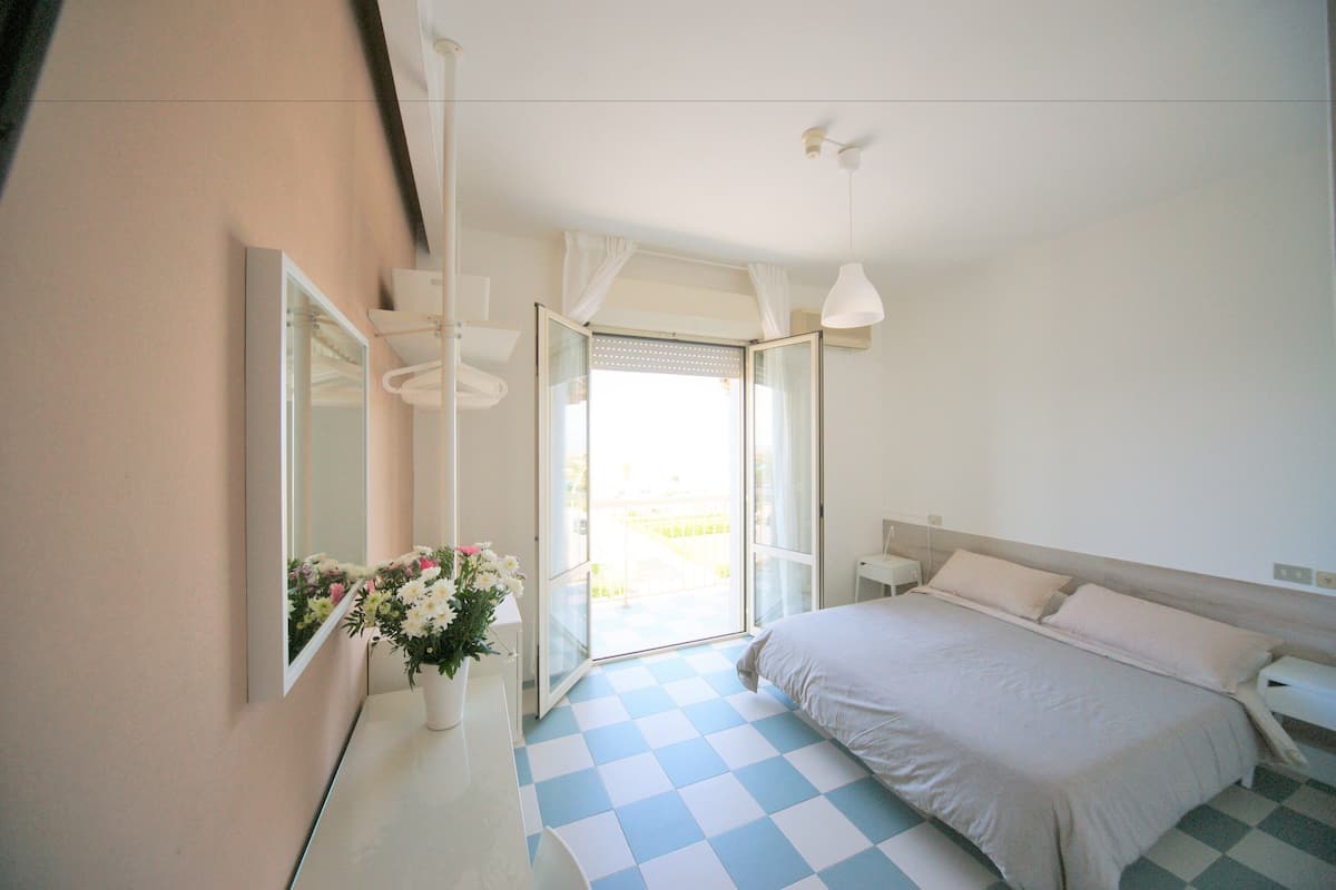 Chambre double ou avec lits jumeaux, vue sur la mer | Vue de la chambre