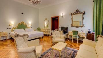 Junior Suite, Multiple Beds, Non Smoking | Premium bedding, minibar, in-room safe, desk