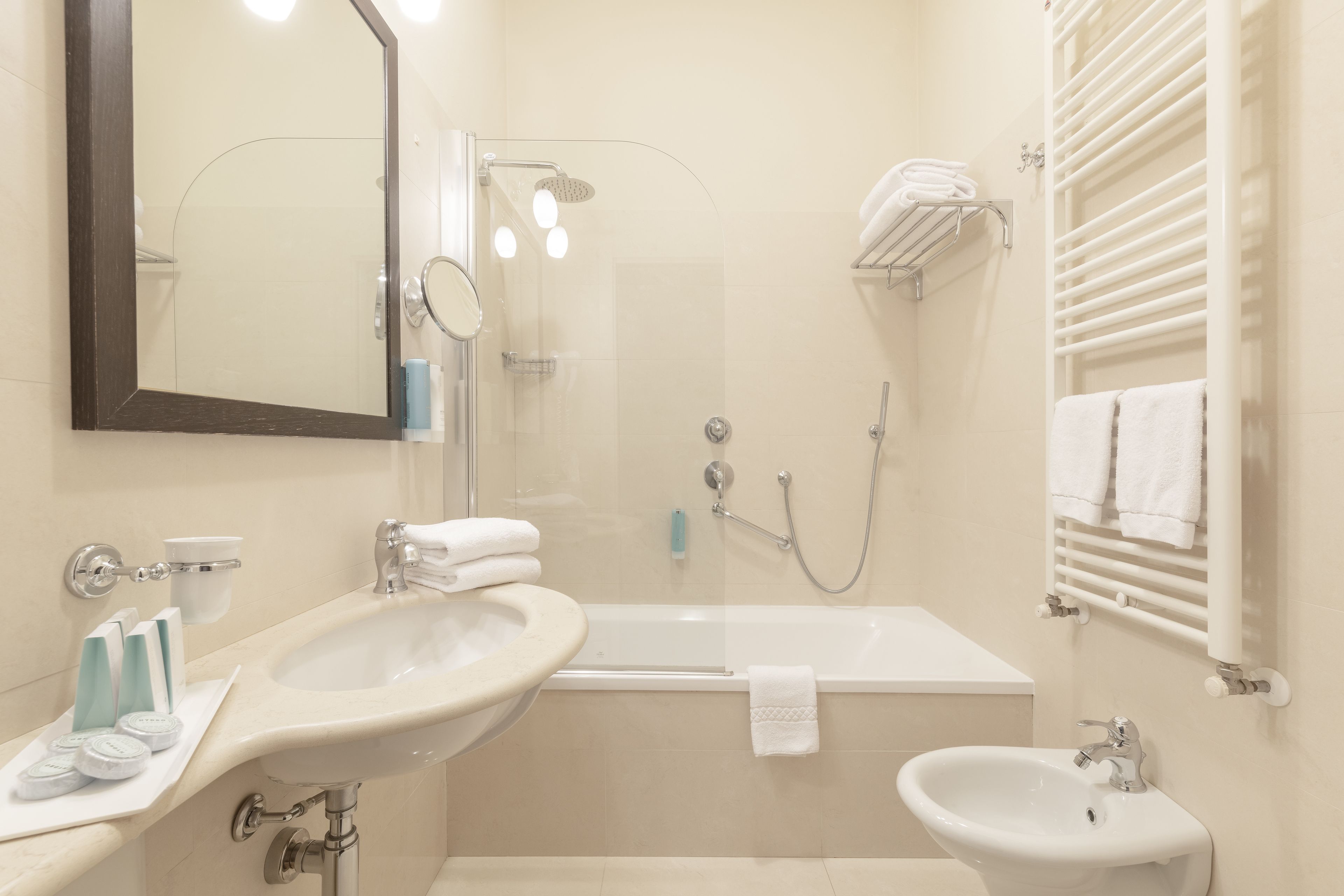 standard double room, balcony | bathroom | eco-friendly toiletries, hair dryer, bathrobes, slippers