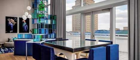 Suite, 1 King Bed | Living room | LCD TV, pay movies