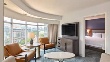Suite, 1 King Bed, Non Smoking | Premium bedding, in-room safe, blackout curtains, iron/ironing board