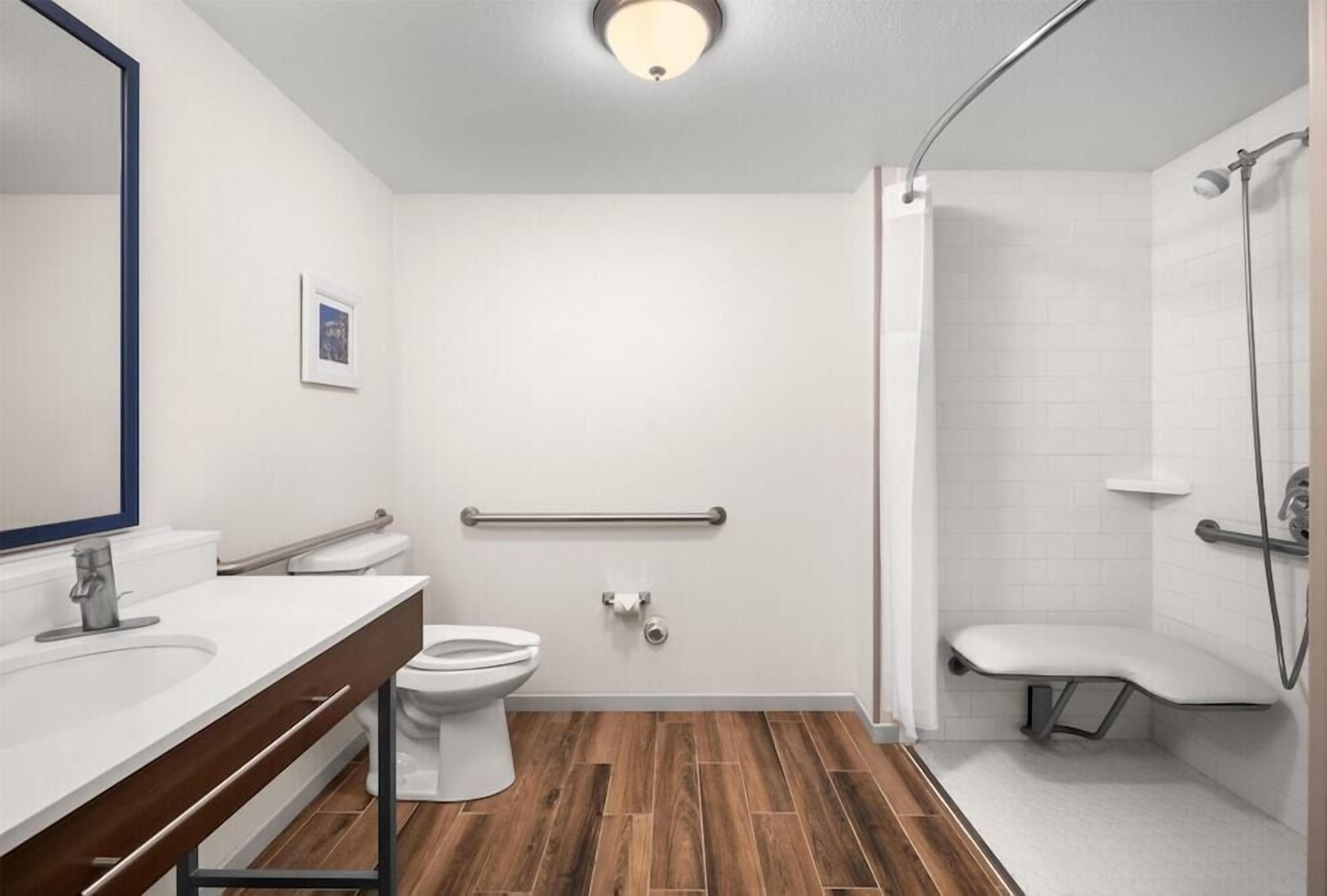 Bathroom | Combined shower/tub, free toiletries, hair dryer, towels