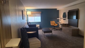 In-room safe, desk, laptop workspace, iron/ironing board
