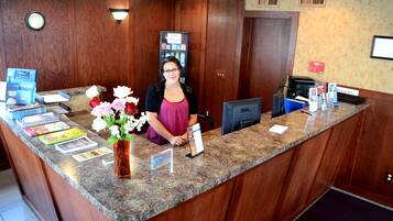 Mostrador para check-in y check-out