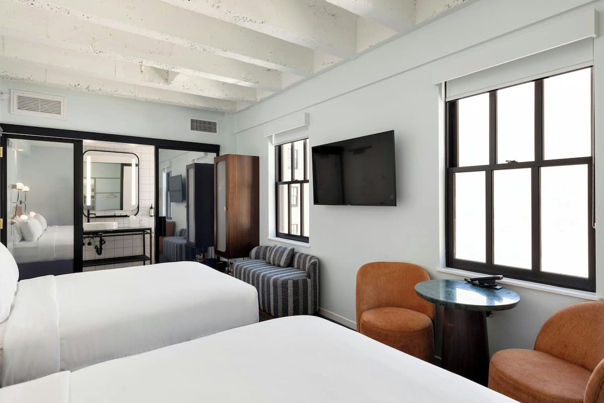 Premium bedding, down comforters, pillowtop beds, in-room safe