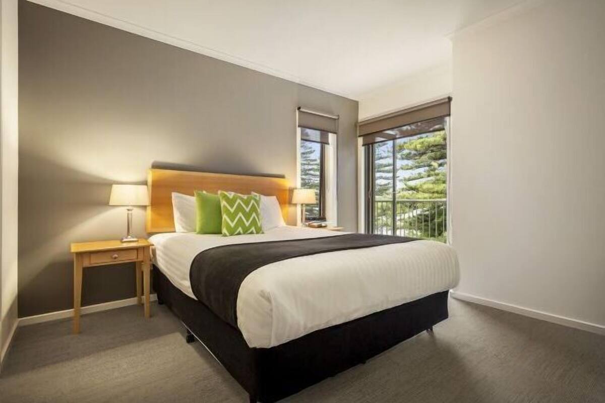 Premium bedding, individually furnished, desk, laptop workspace